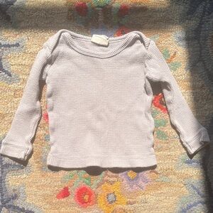 Spearmint Love organic cotton waffle-knit shirt, 1y